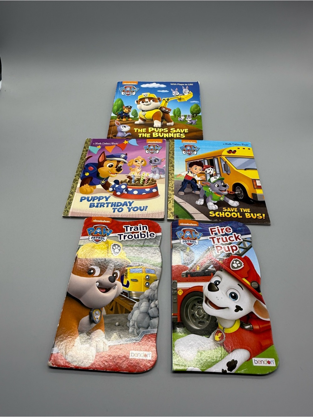 Paw Patrol Board Book Lot - Rubble, Chase, Marshall, Ryder